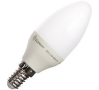 Светодиодная лампа ECOWATT B35 230В 5.3W 4000K E14 холодный белый свет свеча 4606400419334