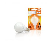 Светодиодная лампа ECOWATT P45 230В аналог 60W 2700K E14 теплый белый свет шарик 4606400419259
