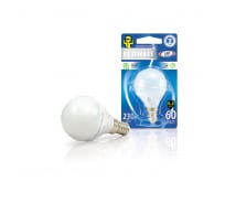 Светодиодная лампа ECOWATT P45 230В аналог 60W 4000K E14 холодный белый свет шарик 4606400419266