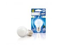 Светодиодная лампа ECOWATT P45 230В аналог 60W 4000K E27 холодный белый свет шарик 4606400419280