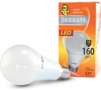 Светодиодная лампа ECOWATT A60 230В 18W 3000K E27 теплый белый свет груша 4606400206132