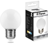 Светодиодная лампа FERON 1W 230V E27 6400K, LB-37 25115