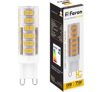 Светодиодная лампа FERON 7W 230V G9 2700K, LB-433 25766 15745508