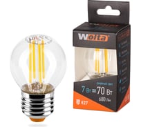 Лампа LED Wolta FILAMENT, 4000К, 25S45GLFT7E27