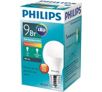 Светодиодная лампа PHILIPS ESS LEDBulb 9Вт-100Вт грушевидная E27 3000К 230В A60 RCA 1224542 929002299247