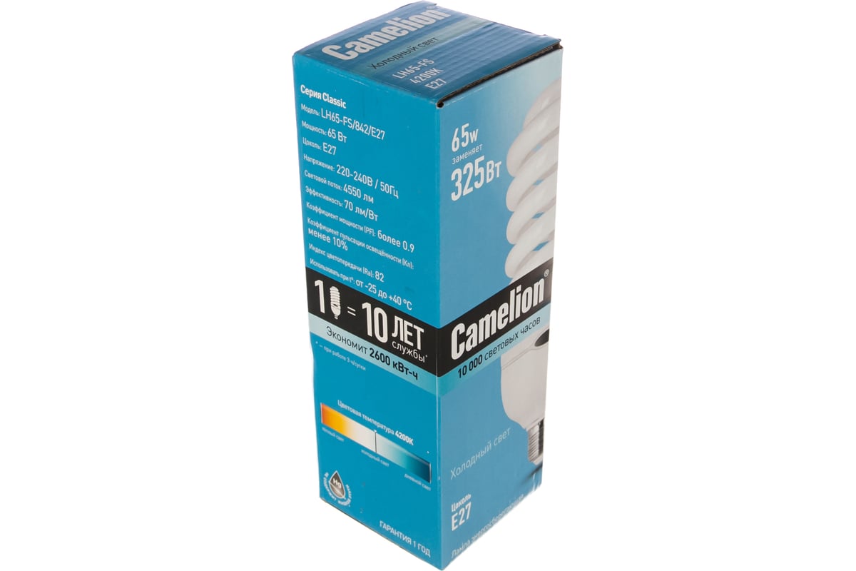 Энергосберегающая лампа Camelion LH65-FS/842/E27 65Вт 220В 10917 ...