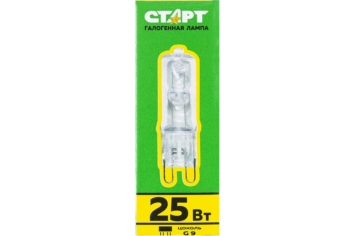 Галогенная лампа СТАРТ капсульного типа цоколь g9 220v 25w прозрачная .