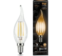 Лампа Gauss LED Filament Свеча на ветру E14 9W 680Лм 2700K SQ 104801109 15869266