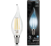 Лампа Gauss LED Filament Свеча на ветру E14 9W 710Лм 4100K SQ 104801209 15869267