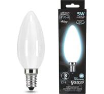 Лампа Gauss LED Filament Свеча OPAL E14 5W 450Лм 4100К SQ 103201205 15869301