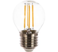 Лампа Gauss LED Filament Шар E27 7W 580Лм 4100K SQ 105802207-S 15869317