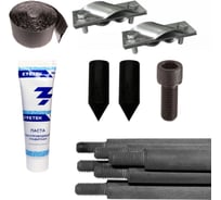 Безмуфтовый комплект заземления EZETEK zn - 9 метров, 20 мм, 6x1500 мм 60340