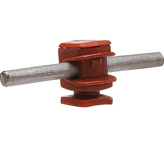 Держатель молниепроводника Protectpro, 6-8мм H=16мм, пластик (красный) (ТП) 4112CZ 1