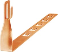 Скрученный держатель молниепроводника на черепице Protectpro 8-10мм, с крючком L=330 мм, медь 4025CU