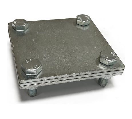 Соединительный зажим Protectpro полоса/полоса(3 пластины 70x70 мм) оцинк. 6008