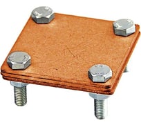 Соединительный зажим Protectpro полоса/полоса (3 пластины 80x80 мм) медь 6008CU