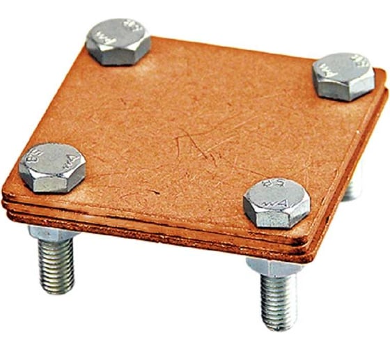 Соединительный зажим Protectpro полоса/полоса (3 пластины 80x80 мм) медь 6008CU 1