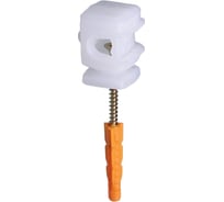 Держатель проводника круглого EZETEK 6-8 мм прозрачный, высота 16 мм, пластик с дюбелем 38 мм. упаковка 5шт 70058/5