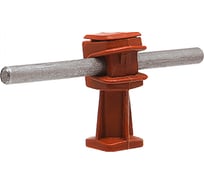 Держатель проводника круглого EZETEK 6-8 мм коричневый, высота 36 мм, пластик, упаковка 5шт 91003/5