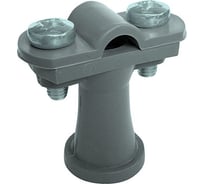 Держатель проводника круглого EZETEK 6-10 мм серый, высота 38 мм, пластик, упаковка 5шт 91102/5