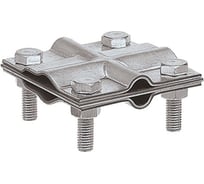 Зажим заземления EZETEK полоса/пруток - полоса/пруток крестообразный, оцинкованный, упаковка 5шт 90540-2/5