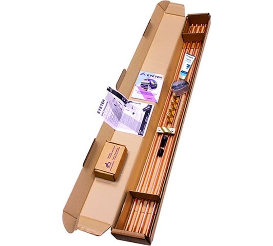 Комплект заземления EZETEK EZ – 6 6 метров, 16мм, 5х1200мм без насадки SDS-max 60272