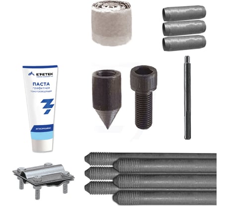 Комплект заземления EZETEK ZN - 9 9 метров, 16мм, 6х1500 мм с насадкой 60305