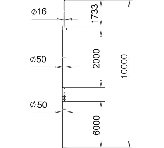 Молниеприемная мачта изолированная OBO Bettermann 10 м 5408870
