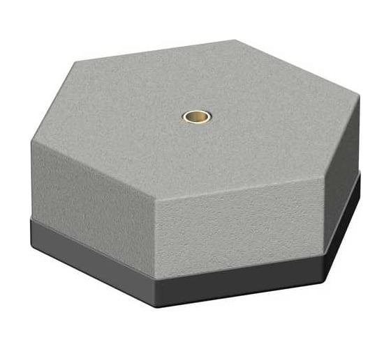 Основание бетонное OBO Bettermann 6,9 кг, с внутренней резьбой М16 5402891 1
