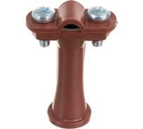 Держатель круглого проводника EZETEK 6-10мм коричневый, высота 59мм, пластик 91103