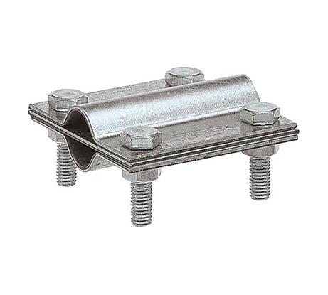 Зажим заземления EZETEK стержень - стержень крестообразный, оцинковка 90540-1