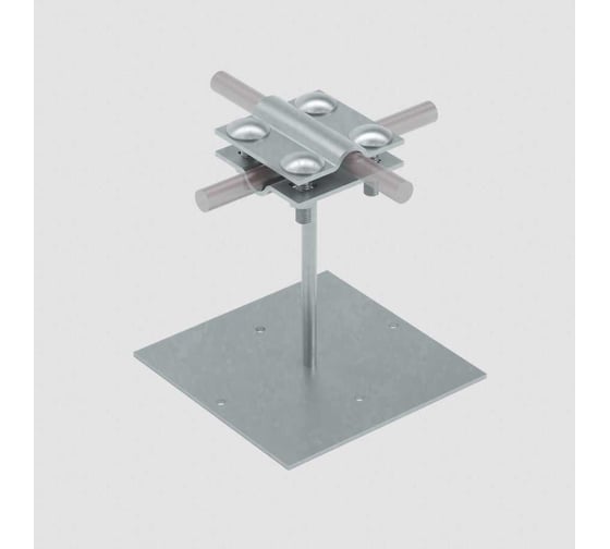 Приклеиваемый держатель Система КМ с крестообразным соединителем для прутка D5-12 мм и полосы до 20 мм H90 мм TD MA0491 PDX-H90-D5-12-B20 TD 1