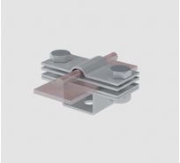 Универсальный держатель на мостовой опоре для прутка D5-8 мм и полосы до 40 мм с 3 пластинами Система КМ AURAFORT ZN MA0521 UDMO3-D5-8-B40 ZN