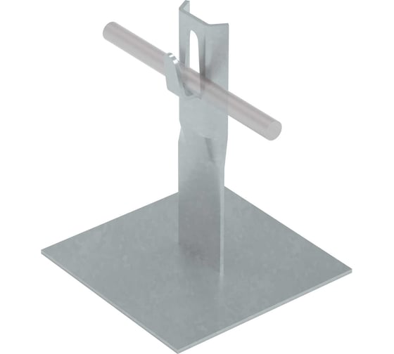 Приклееваемый держатель зажимной Система КМ для прутка D5-8 мм без отверстий в основании H150 мм HD MA0507 PDZBO-H150-D5-8 HD 1