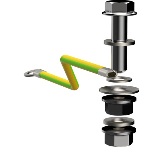 Точка заземления внешняя IEK TITAN TI-00D-GP 1