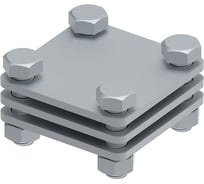 Соединитель плоского проводника OSTEC до 30 мм три пластины, гор. цинк МС-161-ГЦ