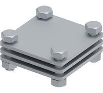 Соединитель плоского проводника OSTEC до 40 мм три пластины, гор. цинк МС-162-ГЦ