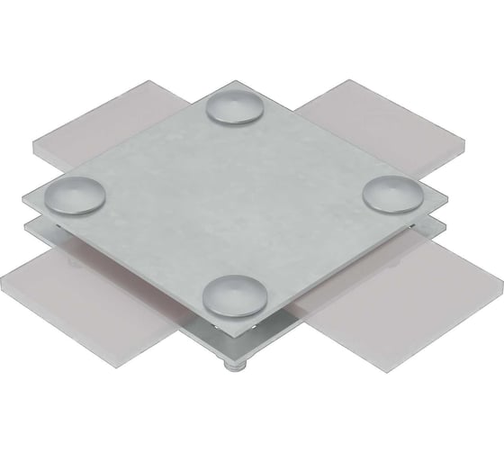 Соединитель крестообразный Система КМ для полосы до 50 мм, с 2 пластинами INOX304 2XS-B50 INOX304