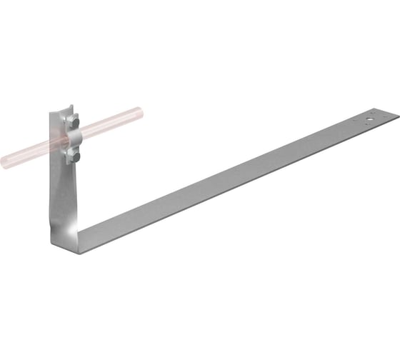 Черепичный держатель болтовой скрученный на обрешётку Система КМ для прутка D6-10 мм L380 мм, H100 мм ZN CDBS-L380-D6-10 ZN