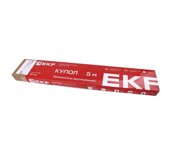 Заземлитель EKF вертикальный безмуфтовый 5 м (5x1000 мм) TDZ gc-28500