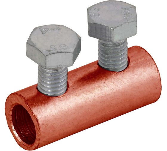 Зажим соединительный прямой IEK пруток-пруток 6-8 мм, медь ZCC86-50-1-68