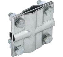 Зажим заземления IEK крестообразный, полоса/пруток-полоса/пруток, оцинкованная сталь ZGC13-11-1-16-40