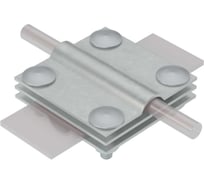 Соединитель крестообразный для прутка Система КМ D5-12 мм и полосы до 40 мм с 3 пластинами AURAFORT ZN MA0021 3XS-D5-12-B40 ZN