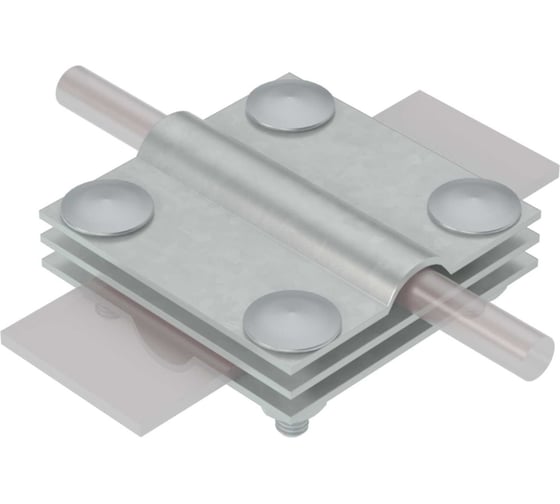 Соединитель крестообразный Система КМ для прутка D5-8 мм и полосы до 30 мм с 3 пластинами TD MA0007 3XS-D5-8-B30 TD 1