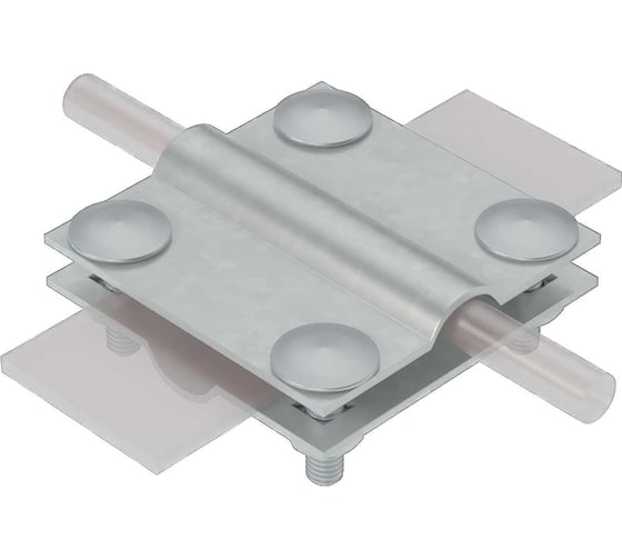 Соединитель крестообразный Система КМ для прутка D5-12 мм и полосы до 40 мм с 2 пластинами CU MA0014 2XS-D5-12-B40 CU 1