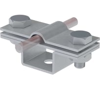 Универсальный держатель на мостовой опоре для прутка D5-8 мм и полосы до 40 мм с 2 пластинами Система КМ AURAFORT ZN MA0308 UDMO2-D5-8-B40 ZN