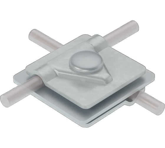 Универсальный соединитель Система КМ для прутка D5-10 мм с 3 пластинами 40х40 мм ZN MA0291 3USM-D5-10 ZN 1