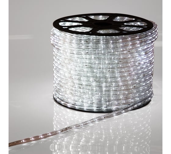 Гирлянда дюралайт Neon-Night led, постоянное свечение (2w) – белый, 36 led/м, бухта 100 м 121-135