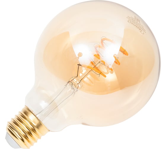 Светодиодная лампа General Lighting Systems Филамент E14 7Вт 230В 570Лм 4000К Нейтральный белый свет Шар GLDEN-G95SS-8-230-E27-2700 661405