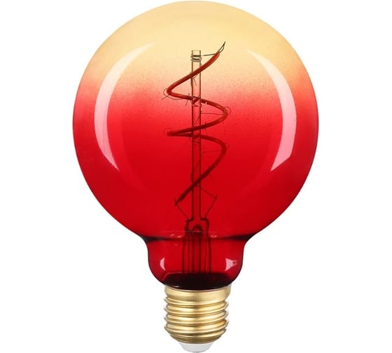 Светодиодная лампа General Lighting Systems Филамент прозрачный E27 8Вт 400Лм 2700К Теплый белый Шар GLDEN-G95S-MC-8-230-E27-R-2700 661409 1